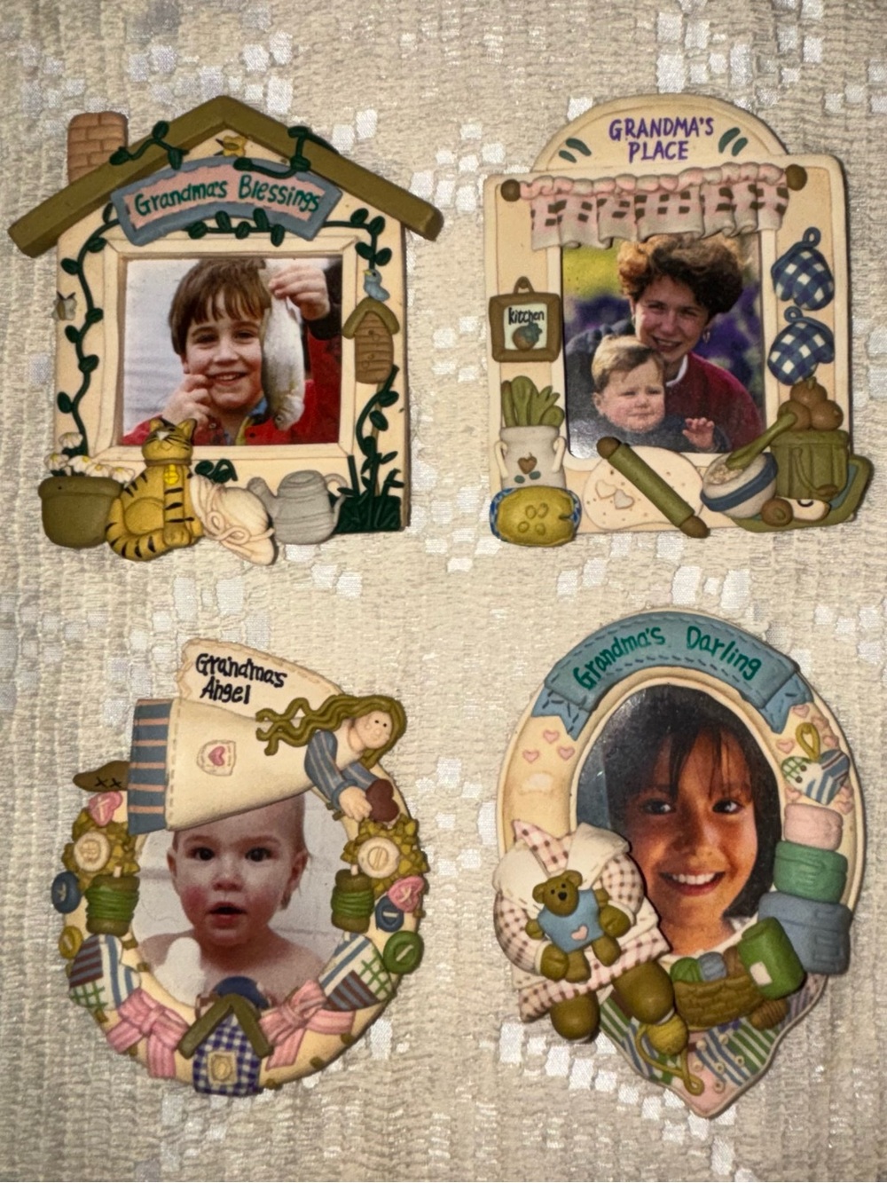 Grandma's Picture Frames Fridge Magnets Set of 4 CottageCore
